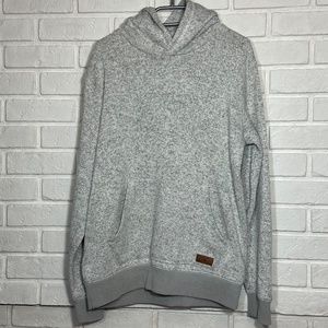 Quicksilver The Mountain and the Wave Heavy Knit Hoodie in Grey Men's Size Med.